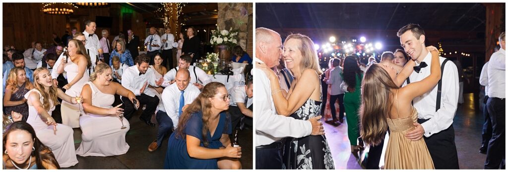 Wedding guests dancing during reception | Summer Wedding | Angus Barn Wedding | Angus Barn Wedding Photographer | Raleigh NC Wedding Photographer