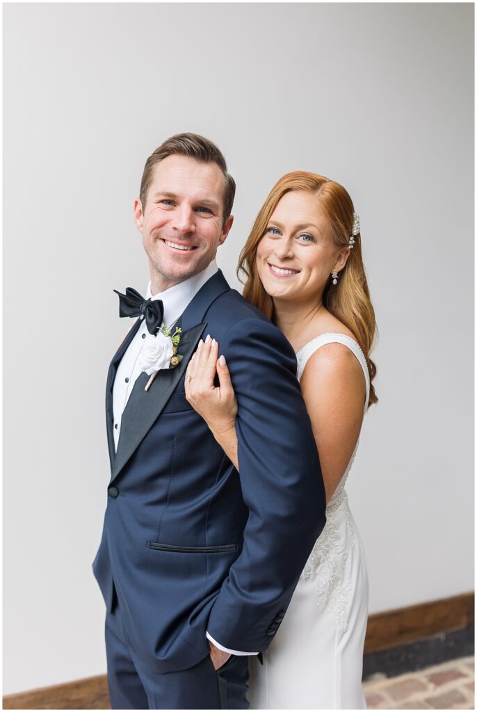 Bride and groom embracing | The Meadows Wedding | The Meadows Wedding Photographer | Raleigh NC Wedding Photographer
