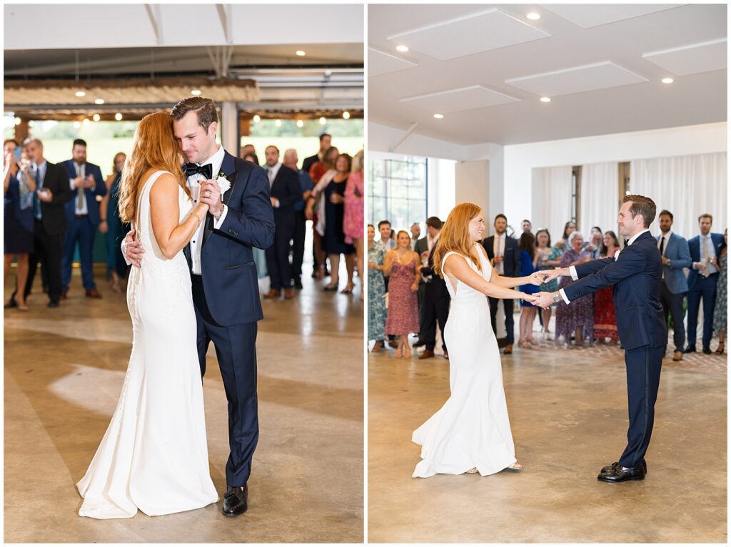 Bride and groom first dance | The Meadows Wedding | The Meadows Wedding Photographer | Raleigh NC Wedding Photographer