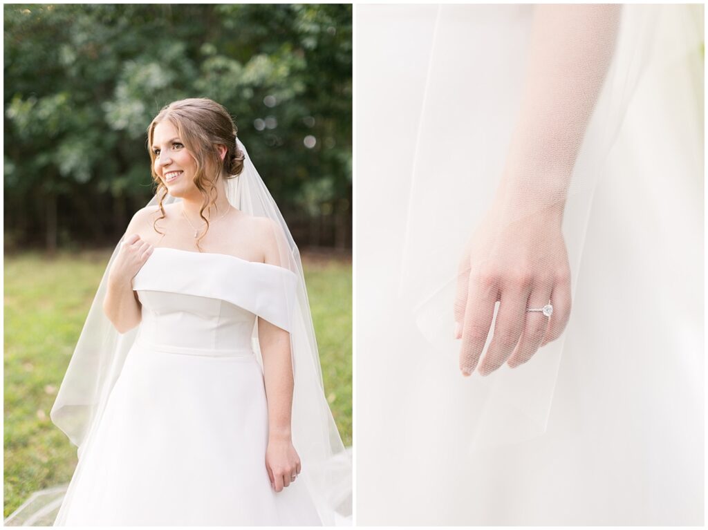 Bridal portraits with veil | Bridal Portraits at The Farmstead | Raleigh NC Wedding Photographer | Bridal Portrait Photographer