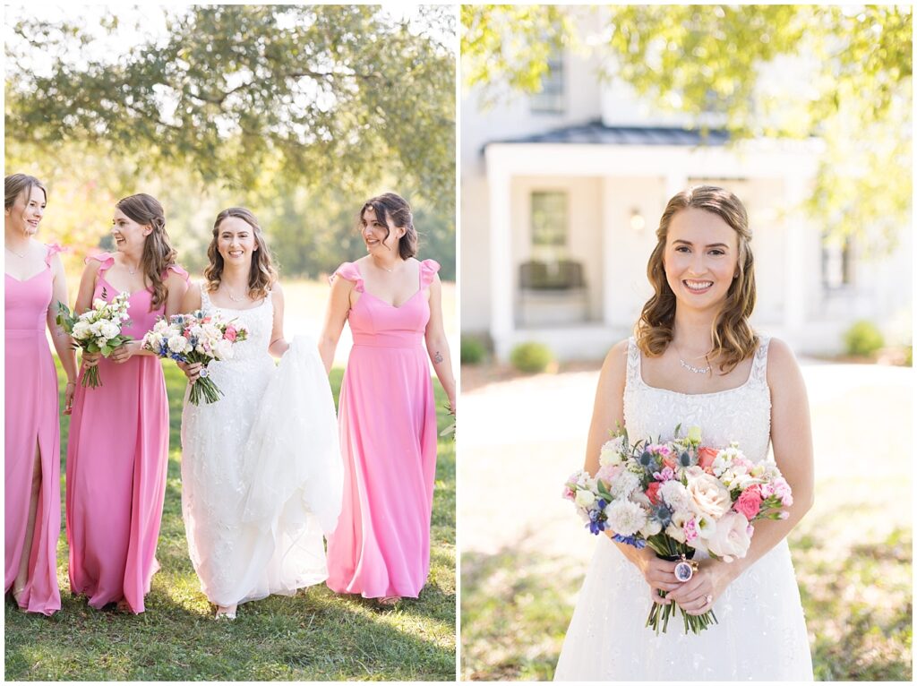 Bridal dress and bouquet inspiration | The Meadows Wedding | The Meadows Wedding Photographer | Raleigh NC Wedding Photographer