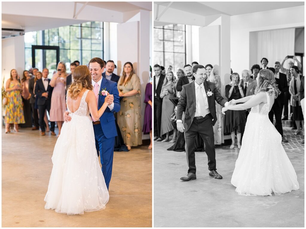 Bride and groom first dance | The Meadows Wedding | The Meadows Wedding Photographer | Raleigh NC Wedding Photographer
