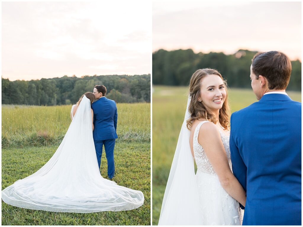Wedding photos at sunset | The Meadows Wedding | The Meadows Wedding Photographer | Raleigh NC Wedding Photographer