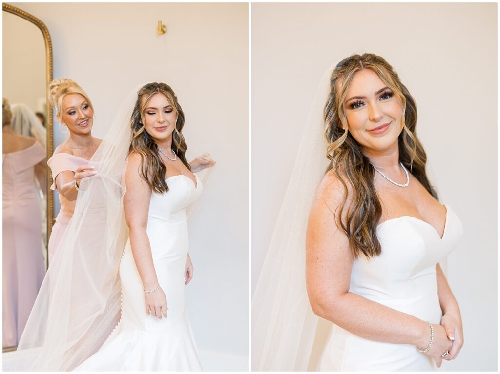 Bride Makeup | Mother daughter wedding photos | Bridal Carolina Grove Wedding | Carolina Grove Wedding Photographer | Raleigh NC Wedding Photographer