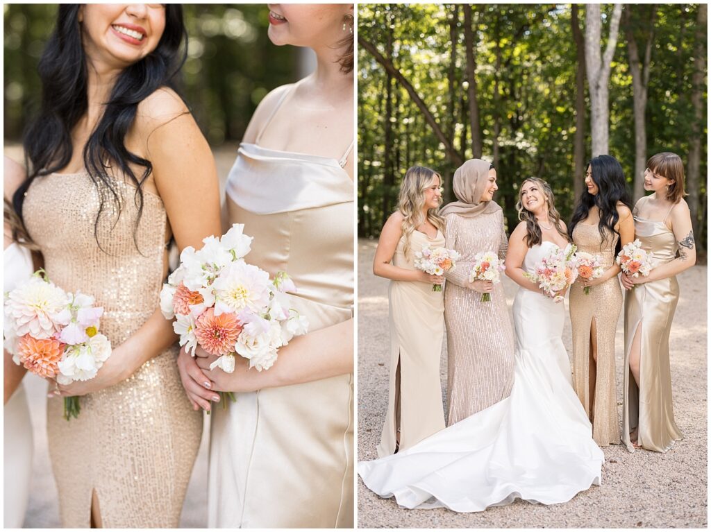 Bridesmaid dresses | Bridesmaid bouquet | Carolina Grove Wedding | Carolina Grove Wedding Photographer | Raleigh NC Wedding Photographer