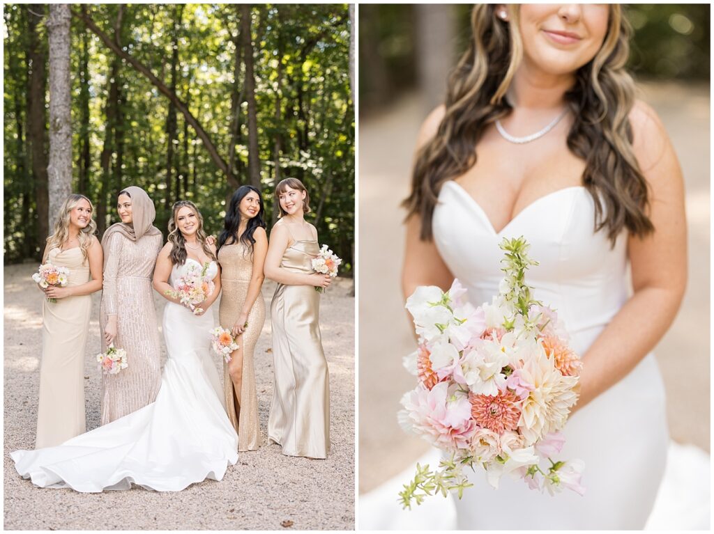 Bridesmaid dress inspiration | Bridal bouquet inspiration | Carolina Grove Wedding | Carolina Grove Wedding Photographer | Raleigh NC Wedding Photographer