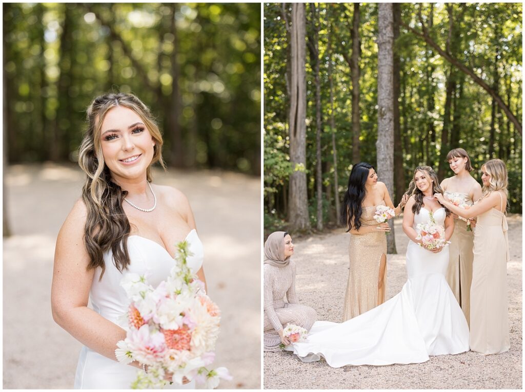 Bridesmaid dress inspiration | Bridal bouquet inspiration | Carolina Grove Wedding | Carolina Grove Wedding Photographer | Raleigh NC Wedding Photographer