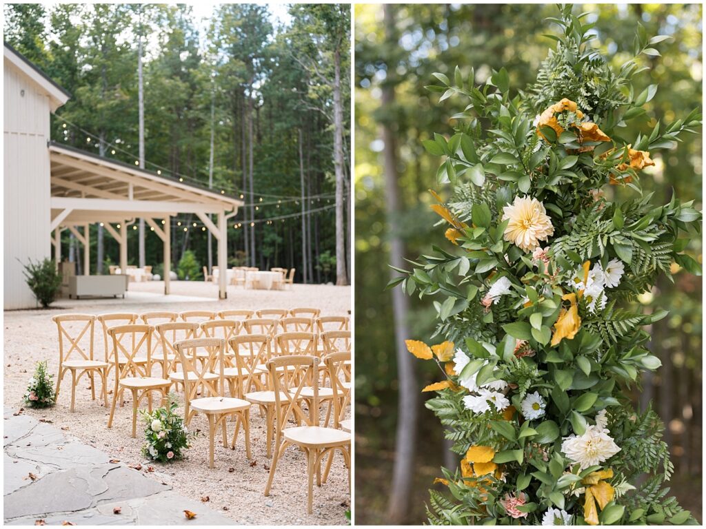 Wedding Ceremony Decorations | Carolina Grove Wedding | Carolina Grove Wedding Photographer | Raleigh NC Wedding Photographer