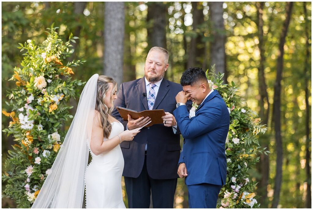 Wedding Ceremony Vows | Carolina Grove Wedding | Carolina Grove Wedding Photographer | Raleigh NC Wedding Photographer