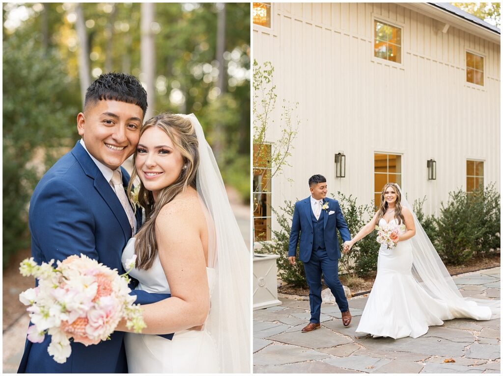 Bride groom photos | Bridal bouquet | Carolina Grove Wedding | Carolina Grove Wedding Photographer | Raleigh NC Wedding Photographer
