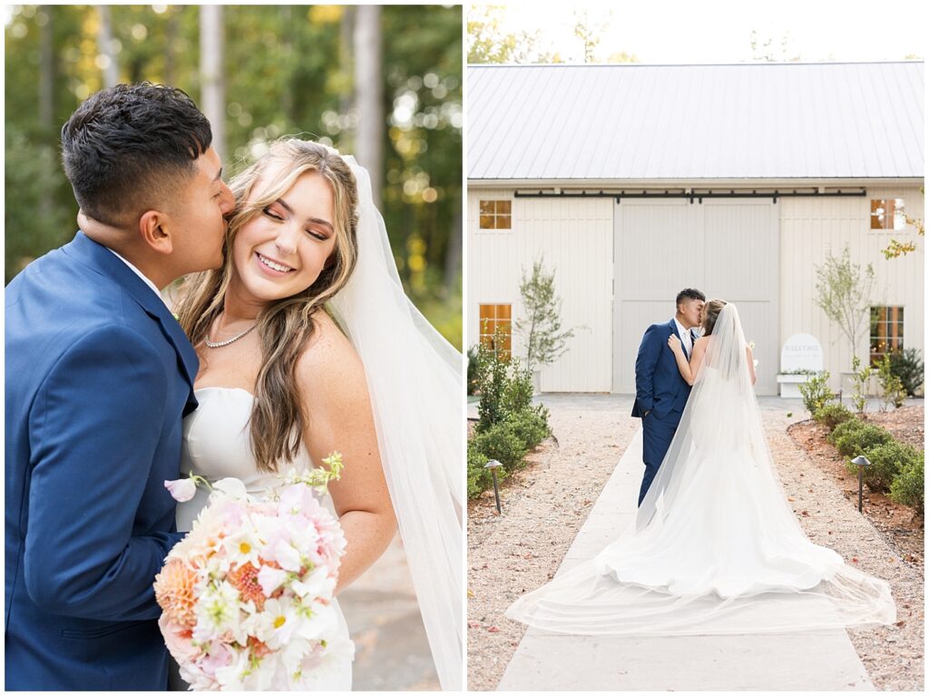 Bride groom photos | White barn wedding venue | Carolina Grove Wedding | Carolina Grove Wedding Photographer | Raleigh NC Wedding Photographer