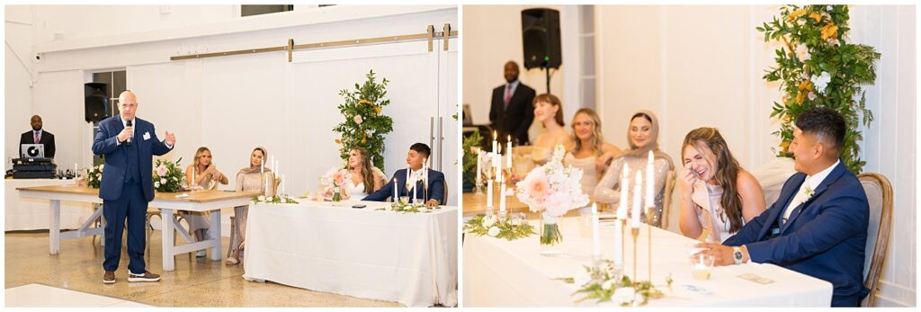 Wedding toast speech | Carolina Grove Wedding | Carolina Grove Wedding Photographer | Raleigh NC Wedding Photographer