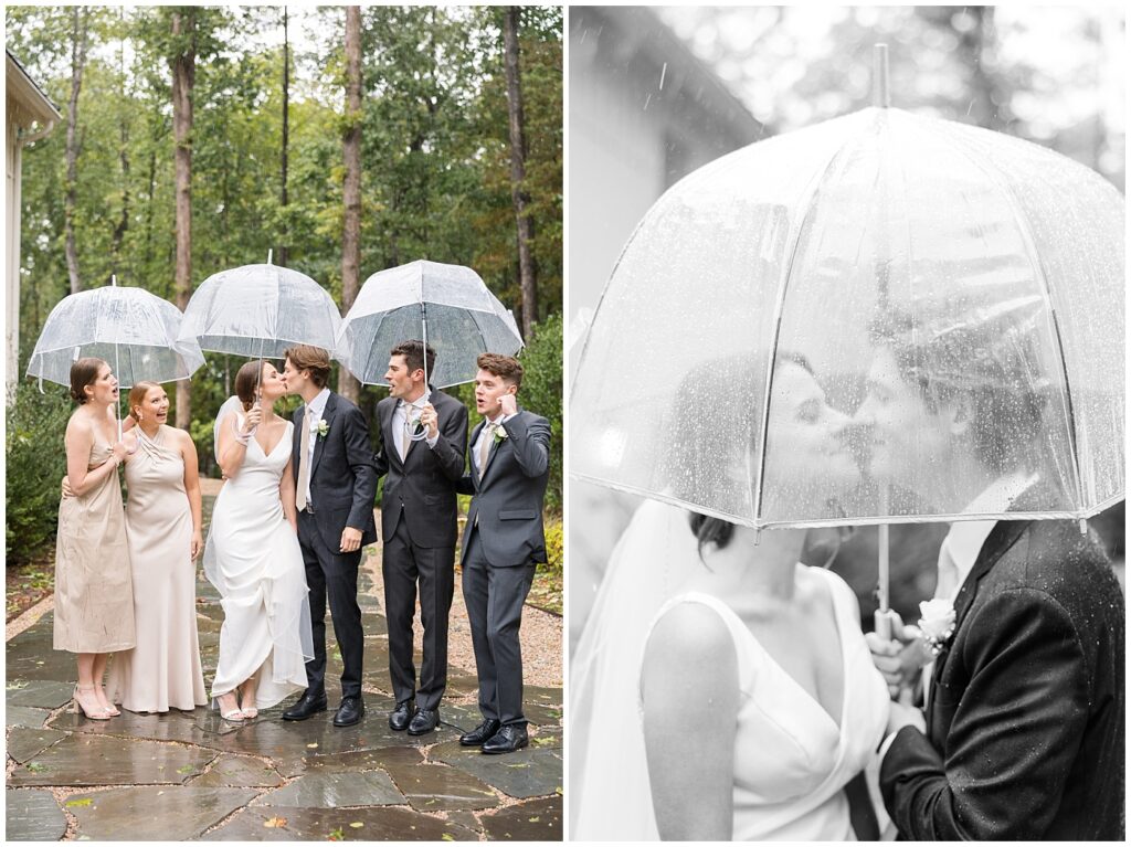 Rainy Wedding Ideas | Carolina Grove Rain Wedding | Carolina Grove Wedding Photographer | Raleigh NC Wedding Photographer