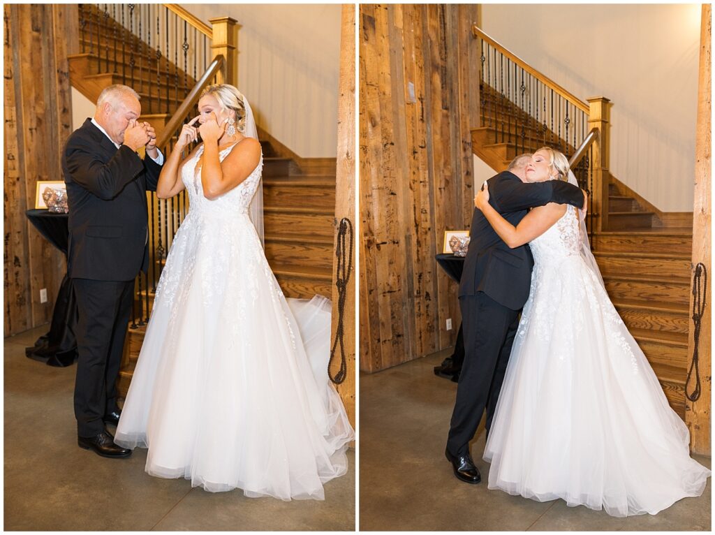 Father daughter first look | Raleigh NC Wedding Photographer