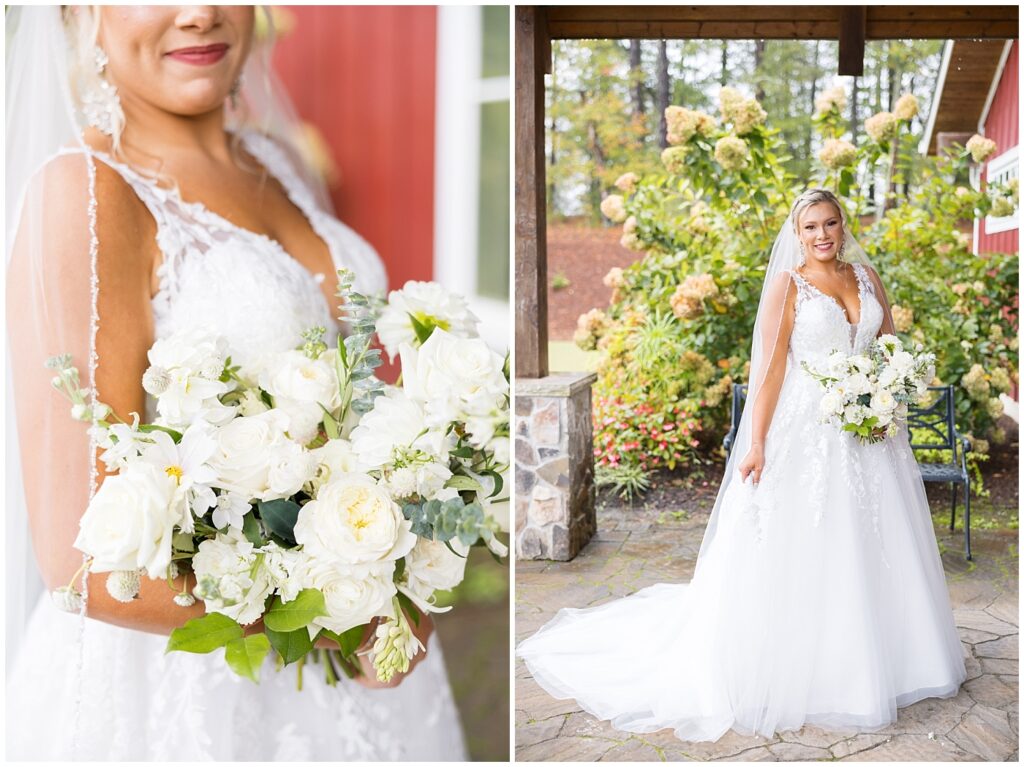 Rustic Fall Bridal Portraits at the Pavilion at Carriage Farm | NC Wedding Photographer | Raleigh Wedding Photographer