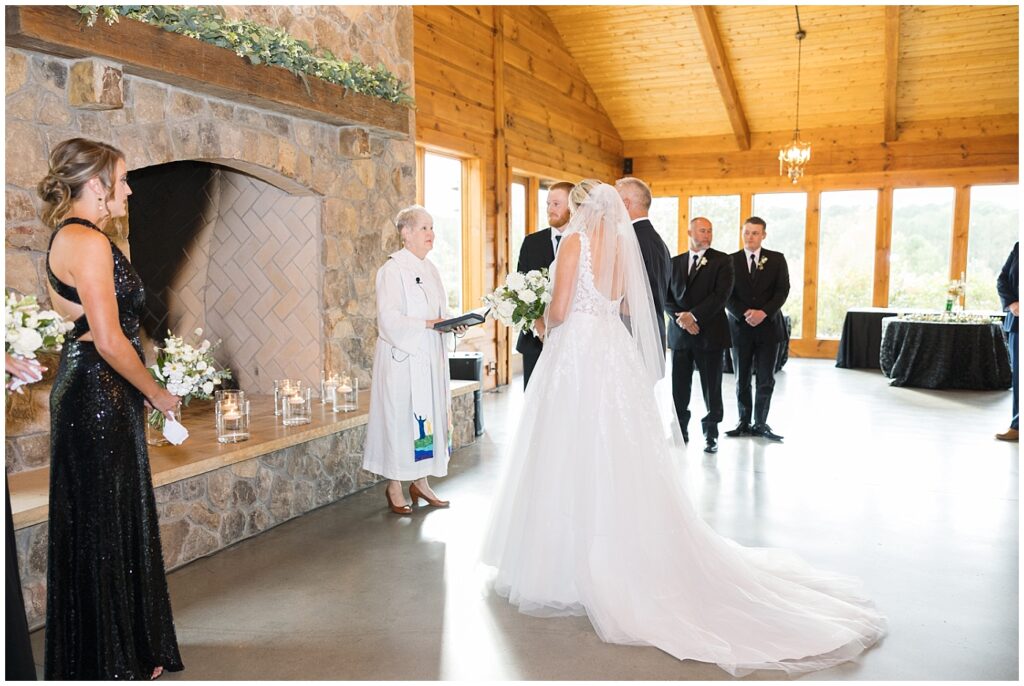 Indoor Ceremony | Pavilion at Carriage Farm Wedding | | Raleigh Wedding Photographer