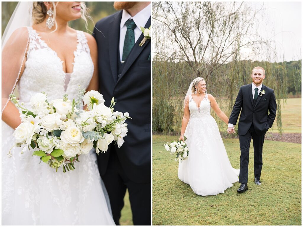 Bride groom photo inspiration | Bridal bouquet |  NC Wedding Photographer | Raleigh Wedding Photographer