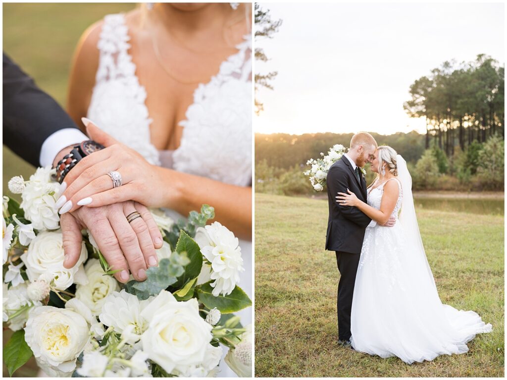 Bride groom rings | Bride groom photos | Pavilion at Carriage Farm Wedding | NC Wedding Photographer | Raleigh Wedding Photographer