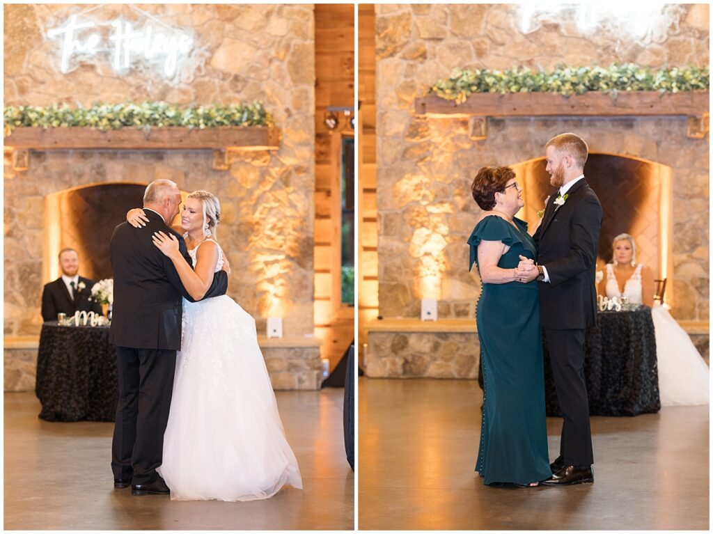 Bride dance with father | Groom dance with mother | Pavilion at Carriage Farm Wedding | NC Wedding Photographer | Raleigh Wedding Photographer