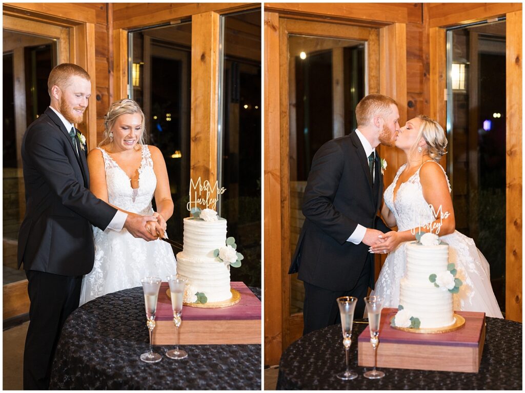 Wedding cake cutting | NC Wedding Photographer | Raleigh Wedding Photographer