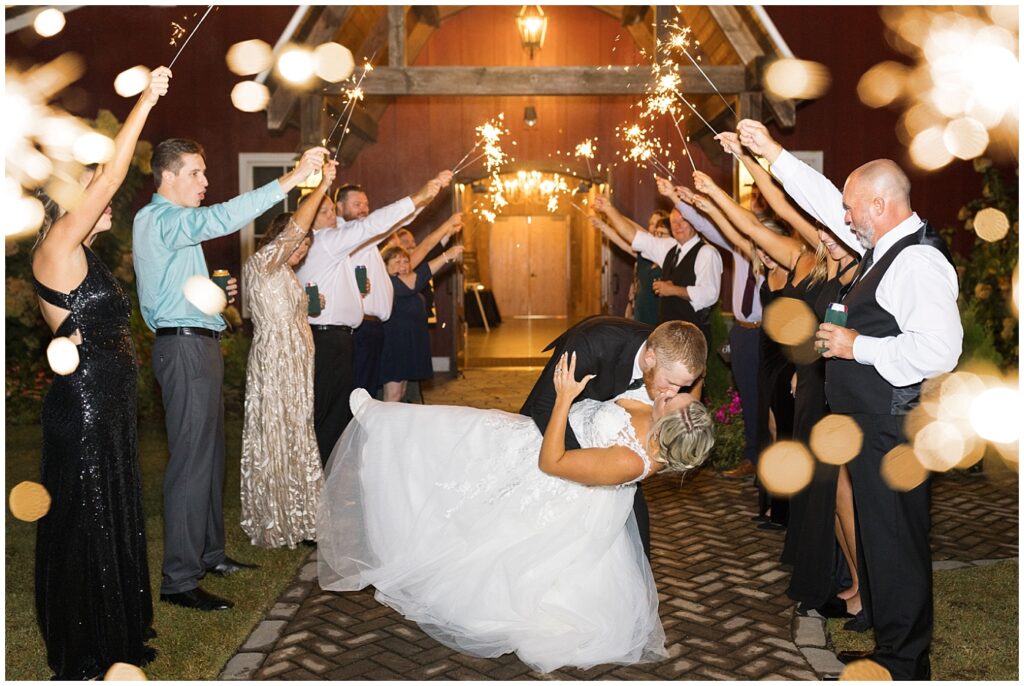 Bride groom sparkler exit | NC Wedding Photographer | Raleigh Wedding Photographer