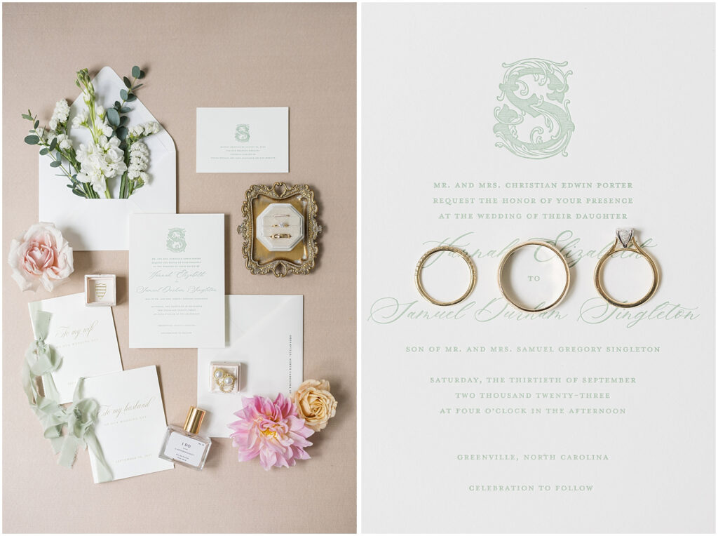 Wedding Invitation Inspiration | Romantic Estate Wedding | Eastern NC Wedding Photographer | Raleigh Wedding Photographer