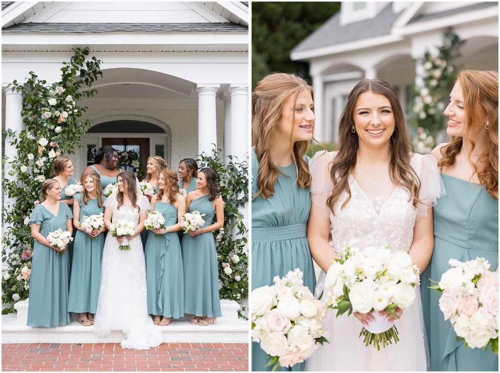 Bridesmaid dresses | Bridesmaid bouquet | Romantic Estate Wedding | Eastern NC Wedding Photographer | Raleigh Wedding Photographer