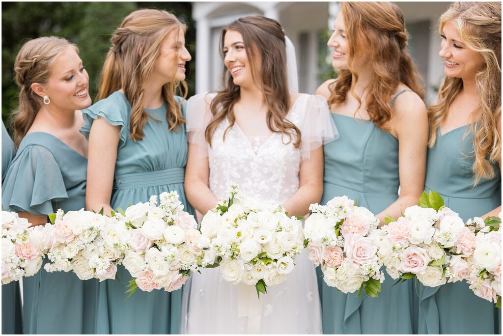 Bridesmaid hairstyle | Bridesmaid bouquet | Romantic Estate Wedding | Eastern NC Wedding Photographer | Raleigh Wedding Photographer