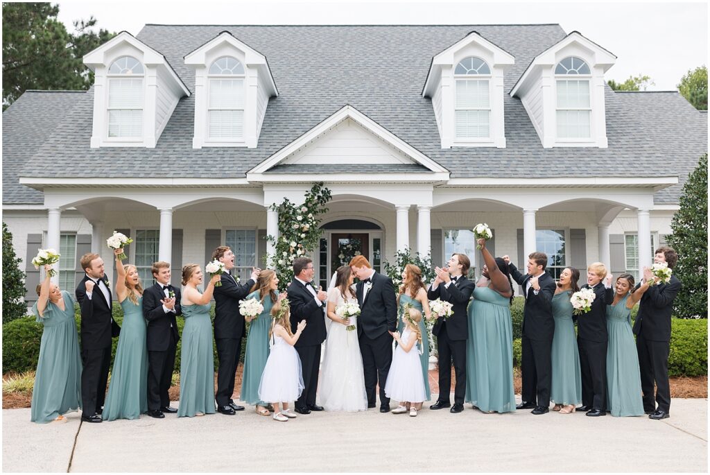 Wedding party photo ideas | Romantic Estate Wedding | Eastern NC Wedding Photographer | Raleigh Wedding Photographer