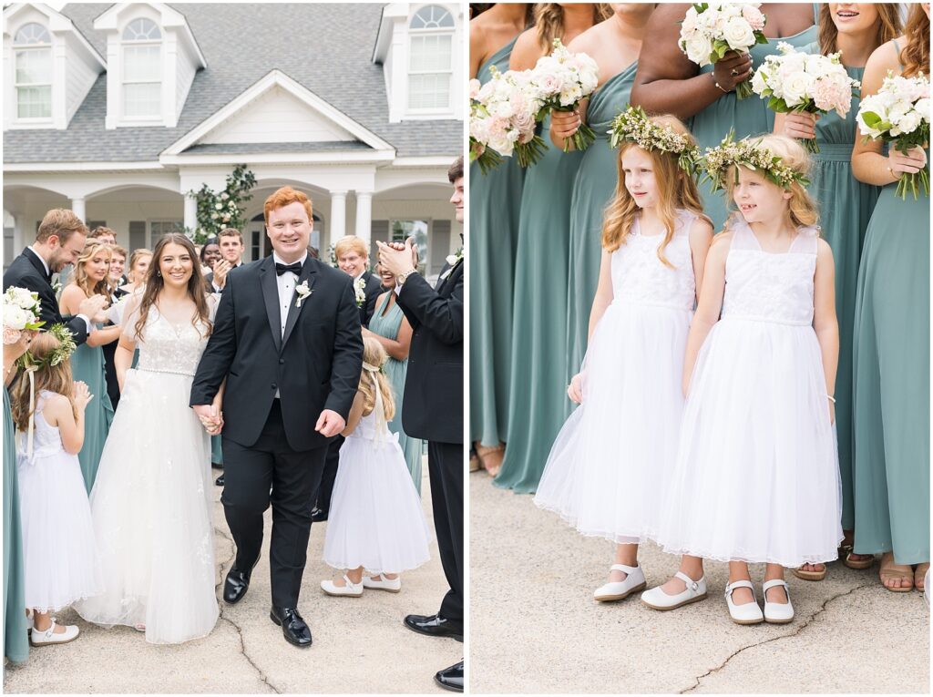 Bride groom photo idea | Flower girl dress inspiration | Romantic Estate Wedding | Eastern NC Wedding Photographer | Raleigh Wedding Photographer