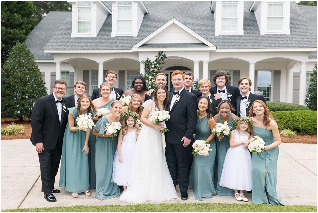 Wedding party photo | Romantic Estate Wedding | Eastern NC Wedding Photographer | Raleigh Wedding Photographer