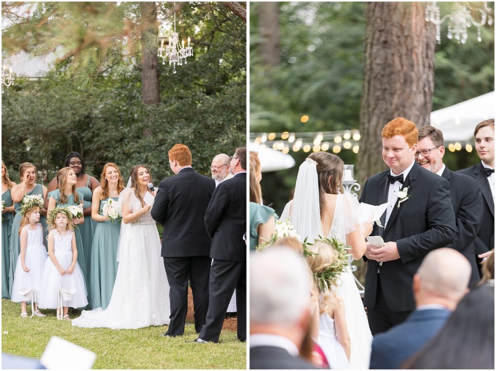 Wedding Ceremony Vows | Romantic Estate Wedding | Eastern NC Wedding Photographer | Raleigh Wedding Photographer