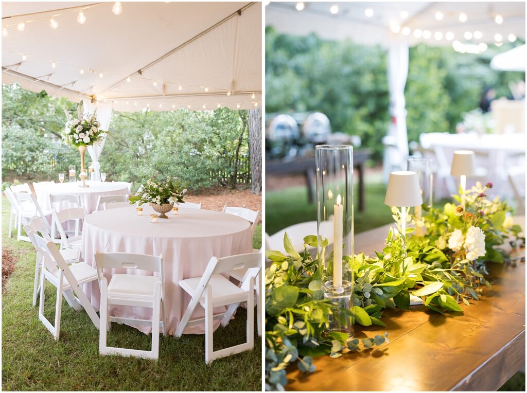 Wedding venue table inspiration | Romantic Estate Wedding | Eastern NC Wedding Photographer | Raleigh Wedding Photographer