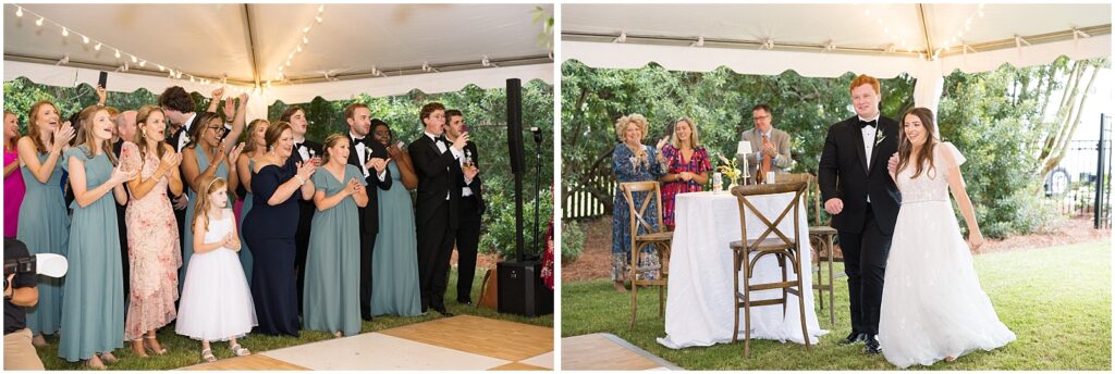 Bride Groom Entrance | Romantic Estate Wedding | Eastern NC Wedding Photographer | Raleigh Wedding Photographer