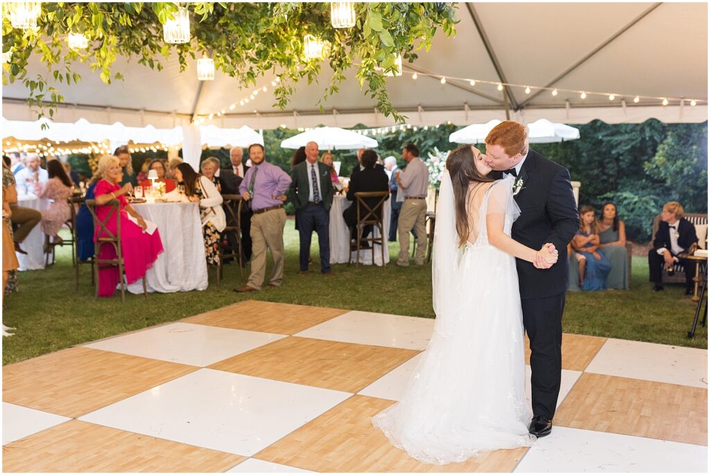 Bride and groom first dance | Romantic Estate Wedding | Eastern NC Wedding Photographer | Raleigh Wedding Photographer