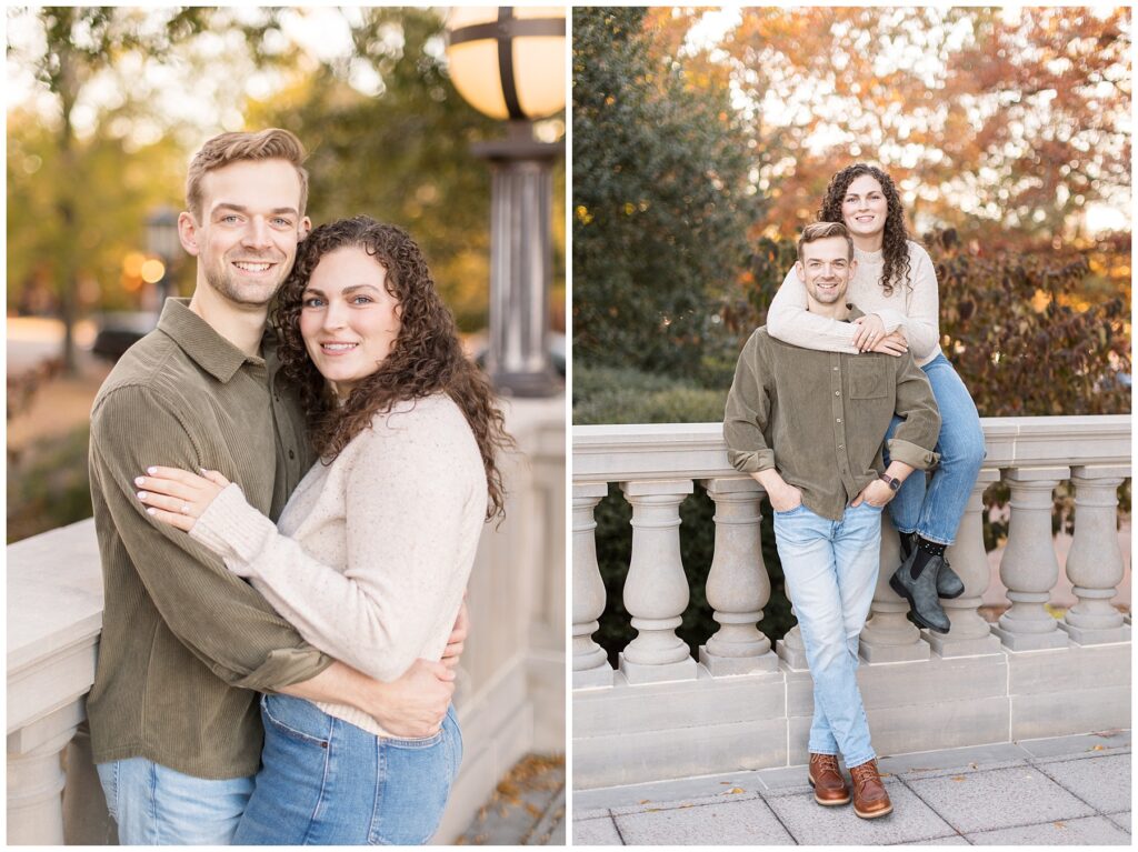 Fall Engagement Posing Inspiration | UNC Chapel Hill Engagement | Raleigh Engagement Photographer | Engagement photos in Raleigh