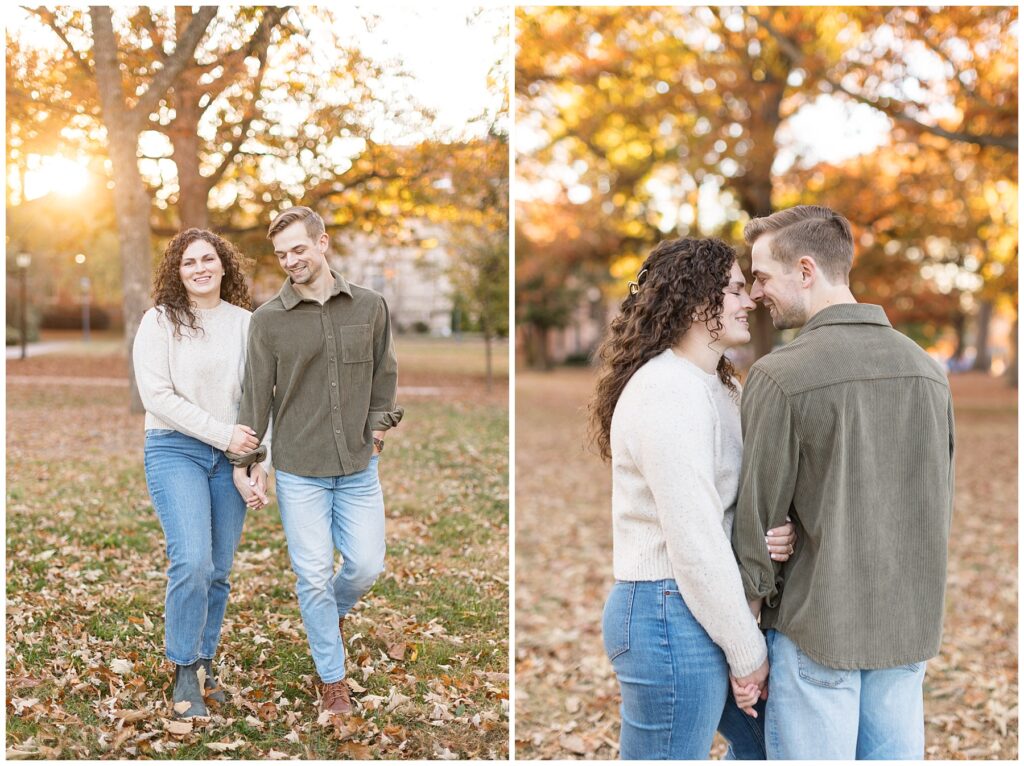 Cozy fall engagement photos in Chapel Hill NC | Raleigh Wedding Photographer | Sarah Hinckley photography