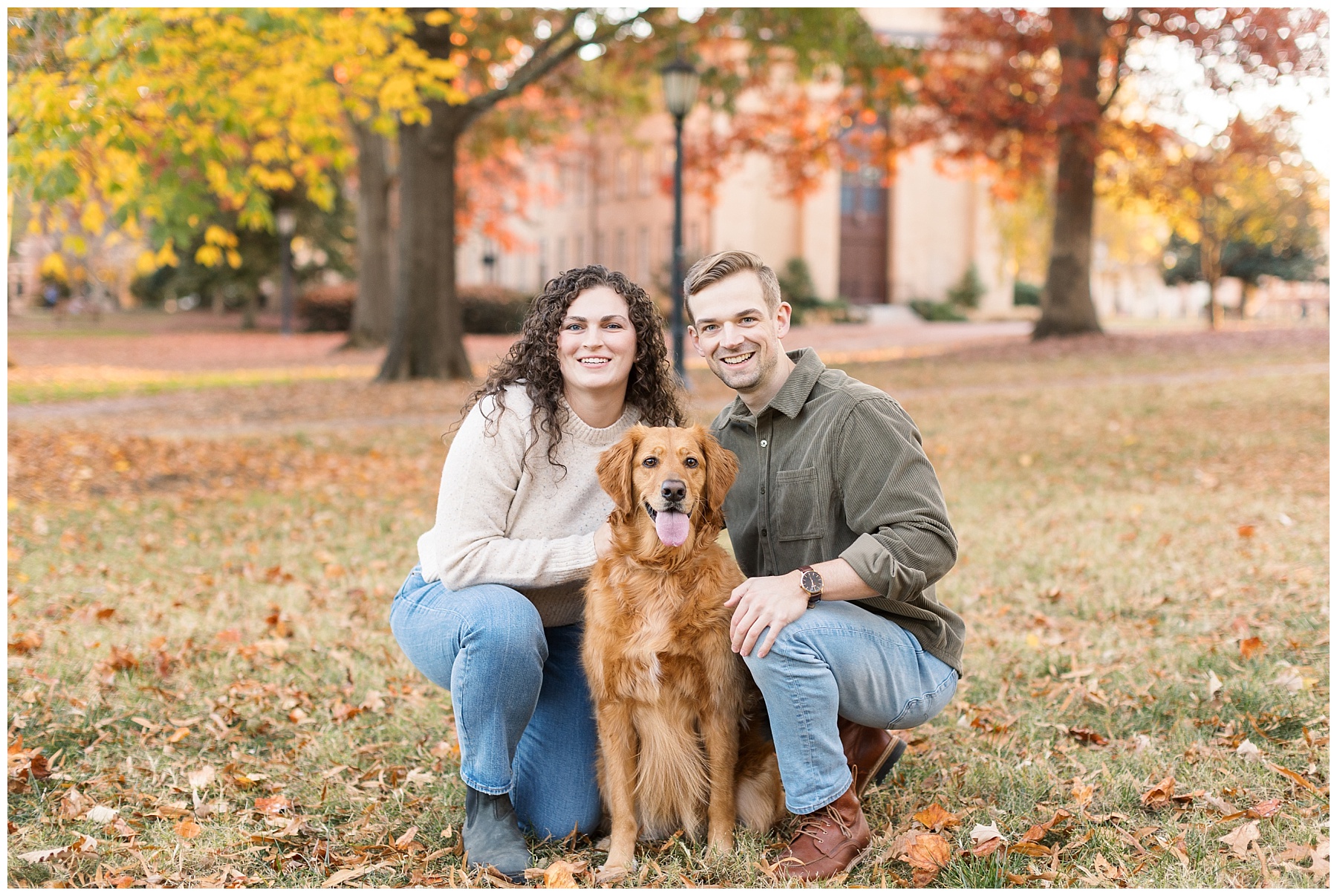 Fall Engagement Photos at UNC Chapel Hill | NC Wedding Photographer