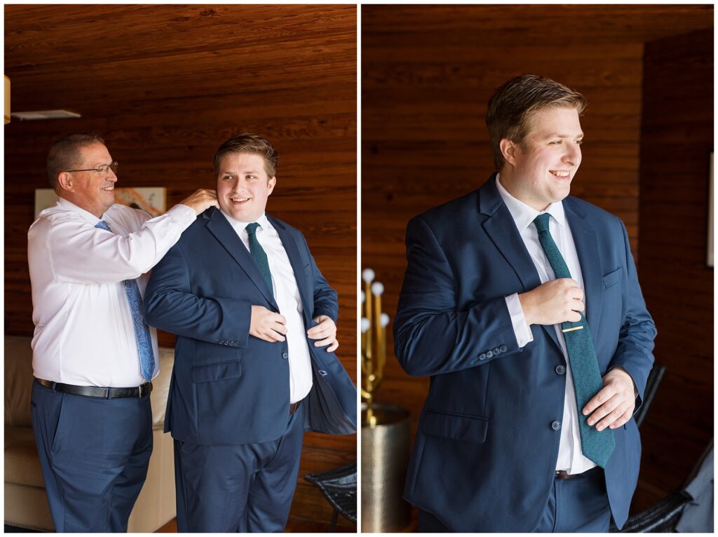 Groom getting ready | The Upchurch Wedding | NC Wedding Photographer | Raleigh Wedding Photographer