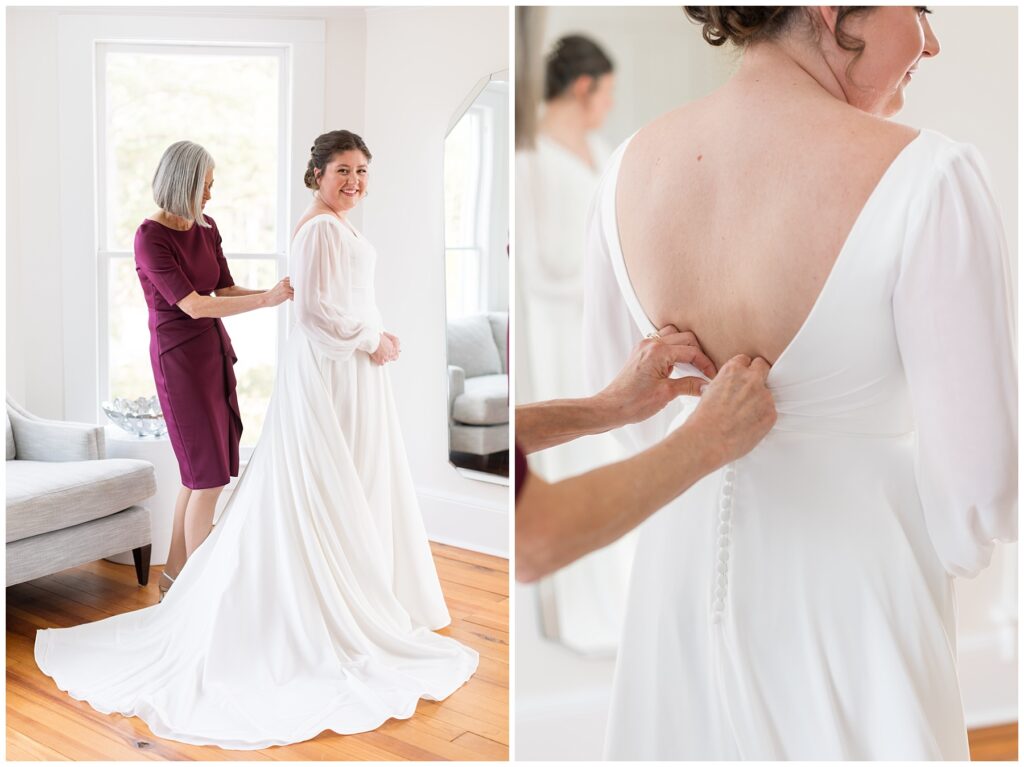 Bride getting ready | Mother Daughter Wedding Photos | The Upchurch Wedding | NC Wedding Photographer | Raleigh Wedding Photographer