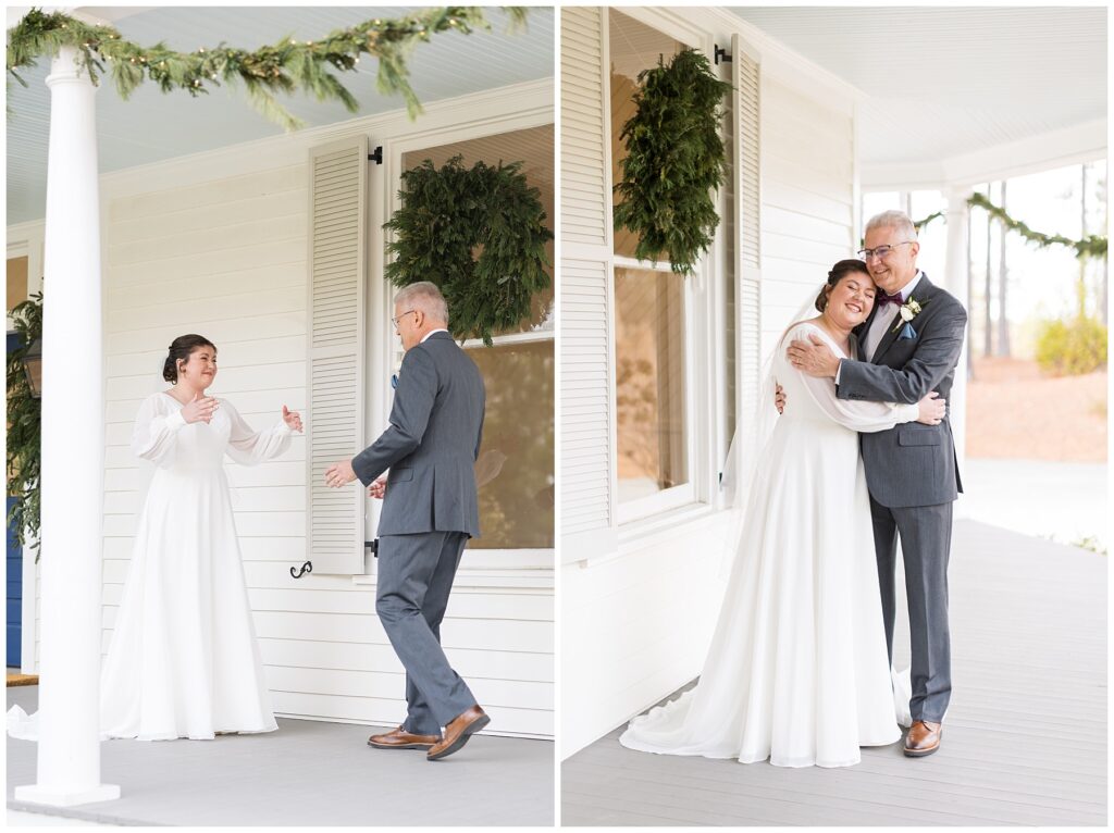 Father Daughter First Look | The Upchurch Wedding | NC Wedding Photographer | Raleigh Wedding Photographer