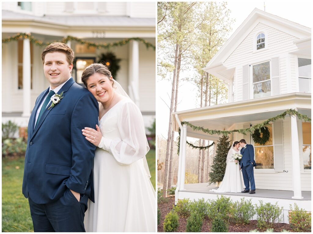 Bride groom photos outside | The Upchurch Wedding | NC Wedding Photographer | Raleigh Wedding Photographer