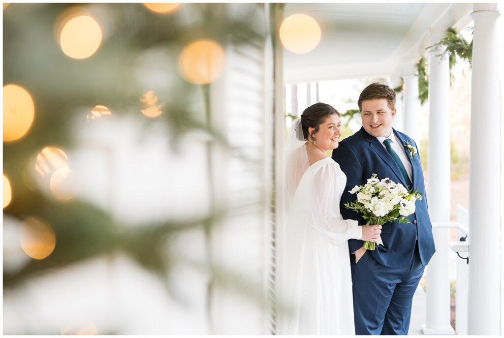 Bride groom winter photo ideas | Winter Wedding | The Upchurch Wedding | NC Wedding Photographer | Raleigh Wedding Photographer