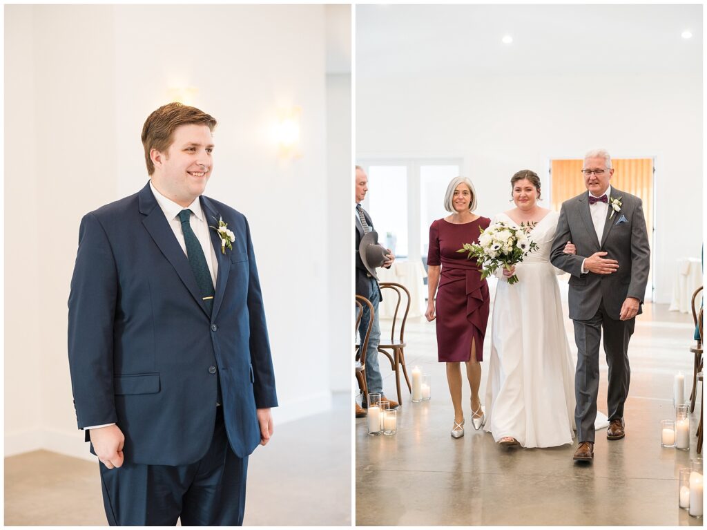 Bride walking down the aisle | Bride Entrance | The Upchurch Wedding | NC Wedding Photographer | Raleigh Wedding Photographer