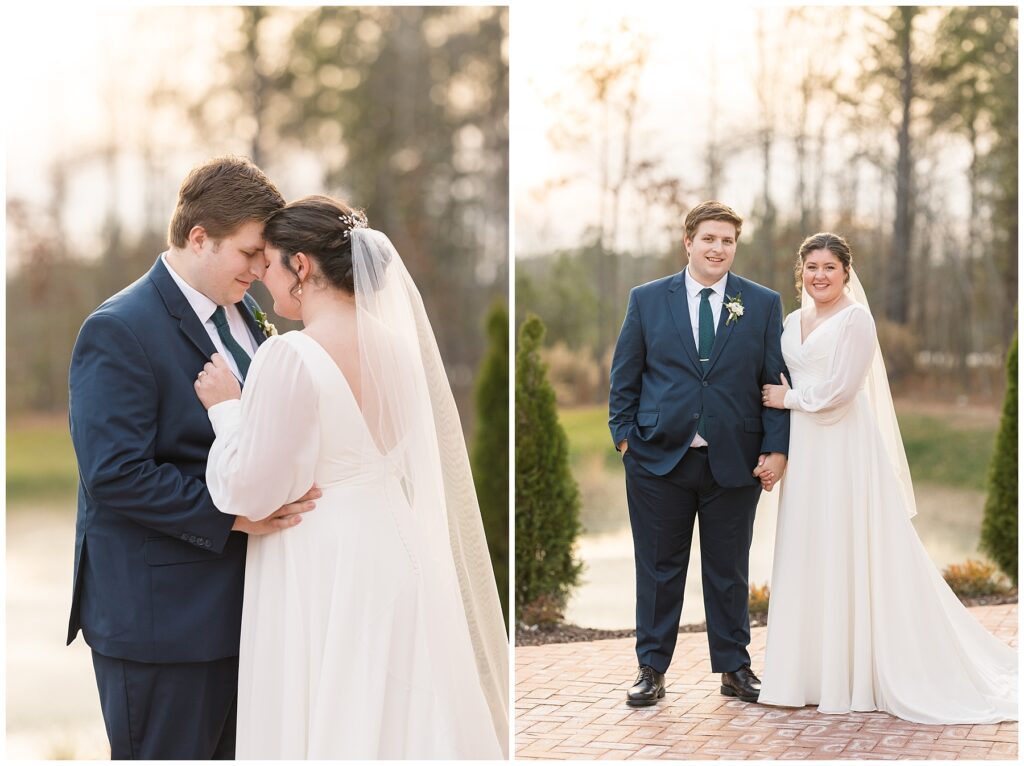 Bride groom embracing | The Upchurch Wedding | NC Wedding Photographer | Raleigh Wedding Photographer