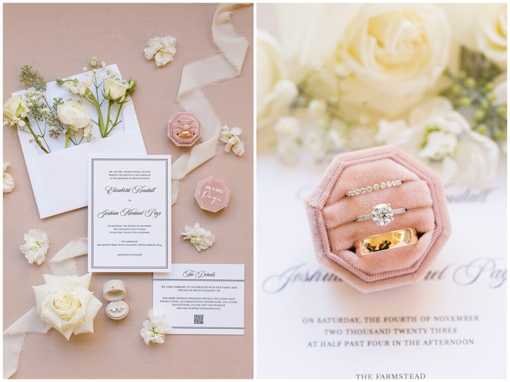 Weddings rings, wedding details, wedding invitations, Raleigh NC Wedding Photographer, fall wedding