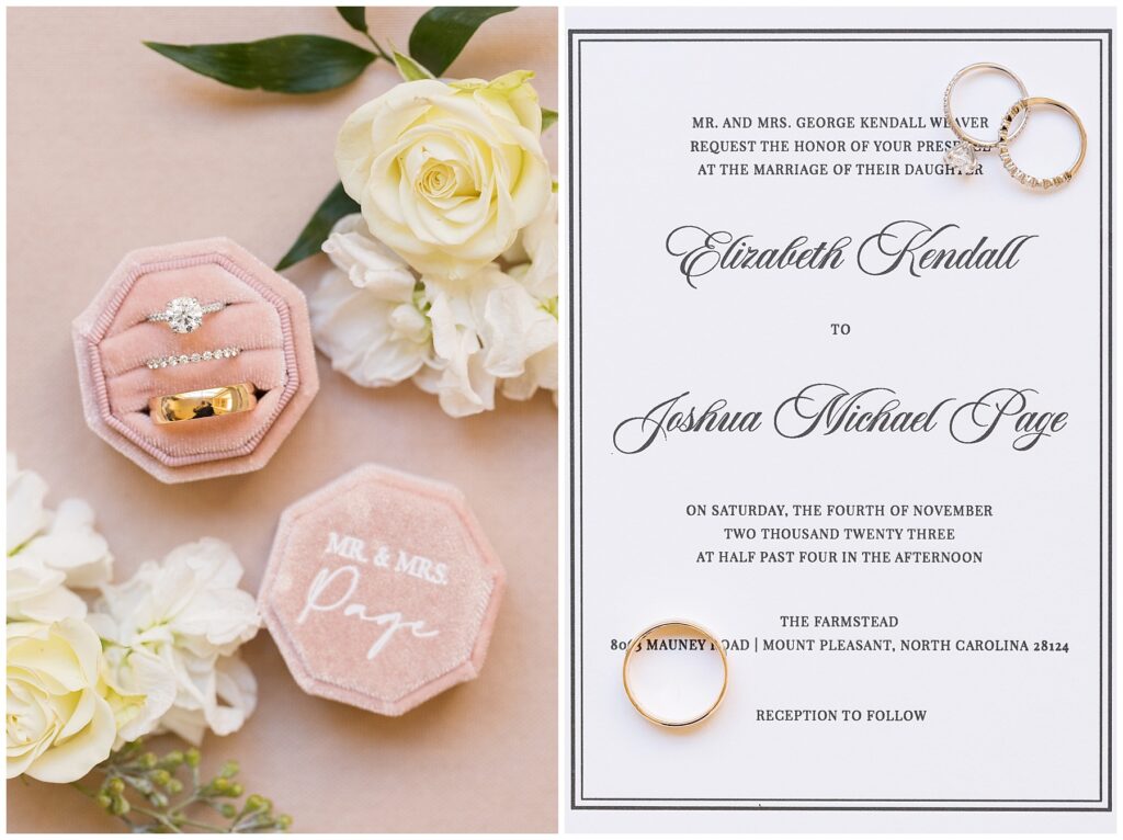 Weddings rings, wedding details, wedding invitations, Raleigh NC Wedding Photographer, fall wedding