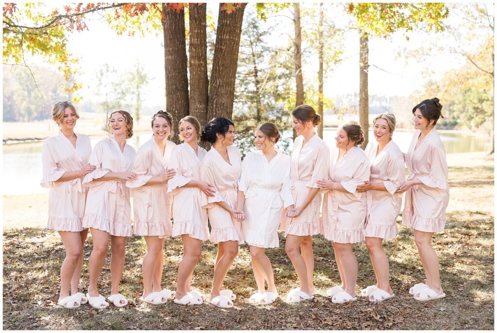 Bridal party, getting ready photos, The Farmstead wedding photographer, Raleigh NC Wedding Photographer, fall wedding