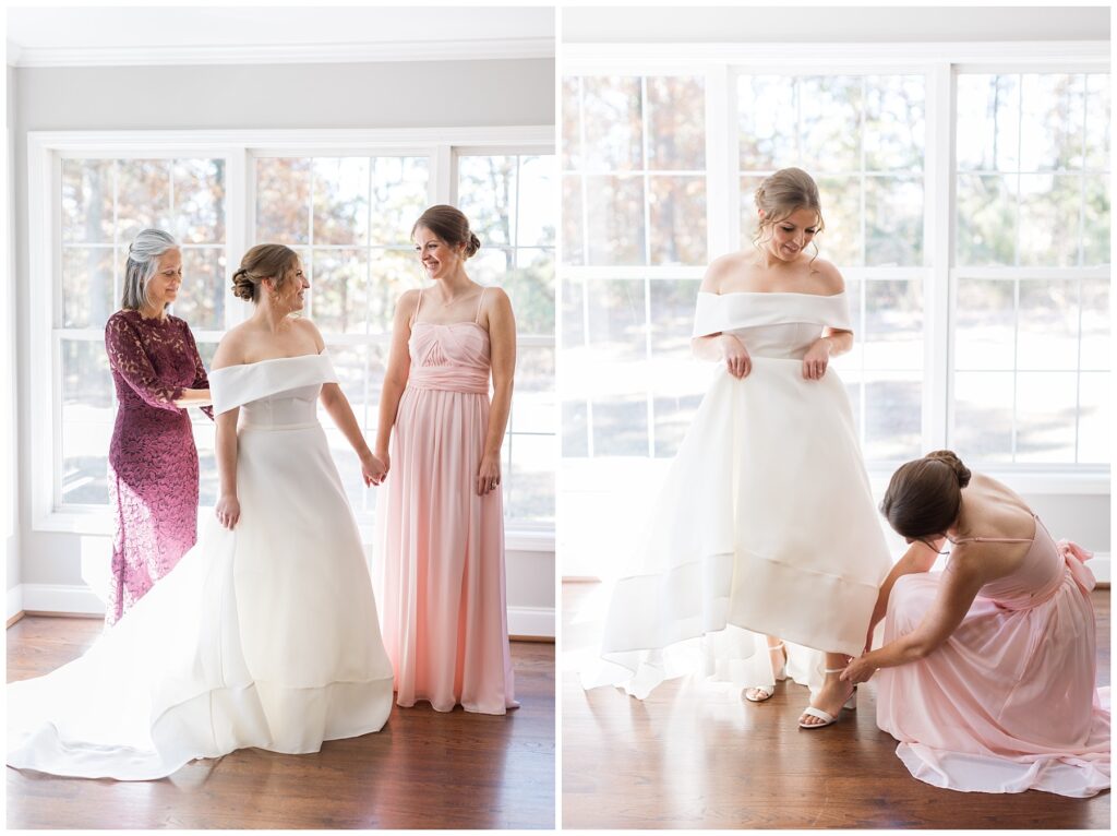 Bride getting ready, mother and bride, bridal inspiration, NC wedding photographer, Sarah Hinckley Photography
