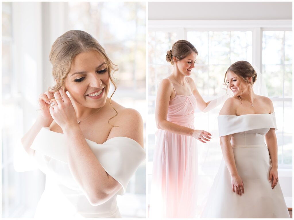 Bride getting ready, mother and bride, bridal inspiration, NC wedding photographer, Sarah Hinckley Photography